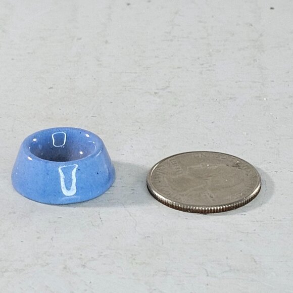 Hagen Renaker Dog Bowl Blue Miniature Figurine Accessory Item - Picture 6 of 8